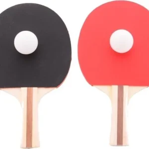 Sports Active Tafeltennisset – 3 Tafeltennisbatjes, 2 Tafeltennis Balletjes & Draagtas – Pingpong Set Perfect voor Elke Speelniveau & Camping