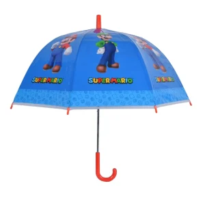 Super Mario Kinderparaplu 70cm - Windbestendige Koepelparaplu voor Jongens & Meisjes – Lichtgewicht met Grappige Print van Mario & Luigi