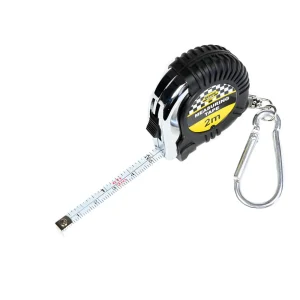 Mini Rolbandmaat - Rubber met Karabijnhaak 2 m x 6mm